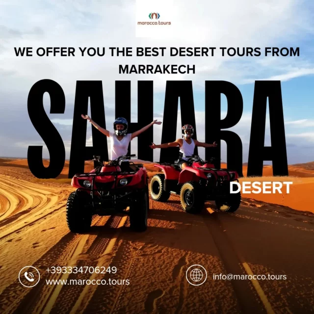 @marocco.tours 

Come with us to discover the desert from Marrakech. 

We offer you the best private tours.

#marocco #morocco #marruecos 
#tourdamarrakech #marrakechtrip #tourdesdemarrakech 
#merzouga #merzougadesert #sahara #saharadesert 
#desertodimerzouga #desertodelsahara #enjoy #viaggi #travelmoroccotour